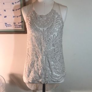 Forever 21 Sheer Lace Sleeveless Top